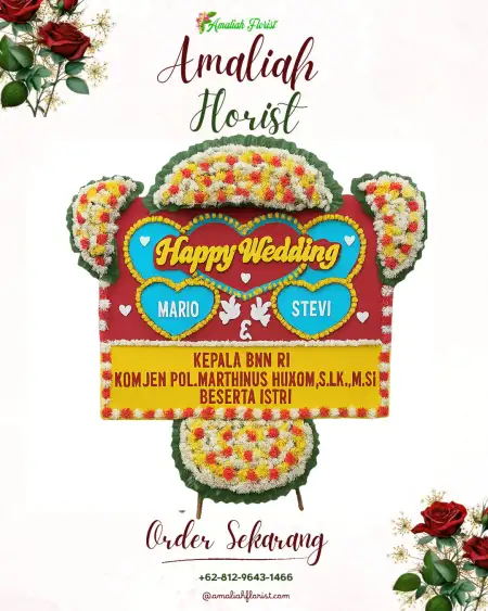 Papan Bunga Pernikahan Trenceng
